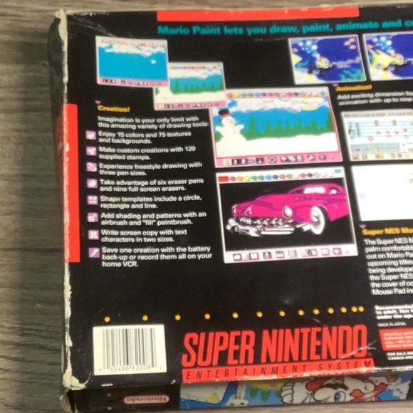 Super Nintendo MARIO PAINT w/ mouse and pad played <10x - Picture 14 of 15